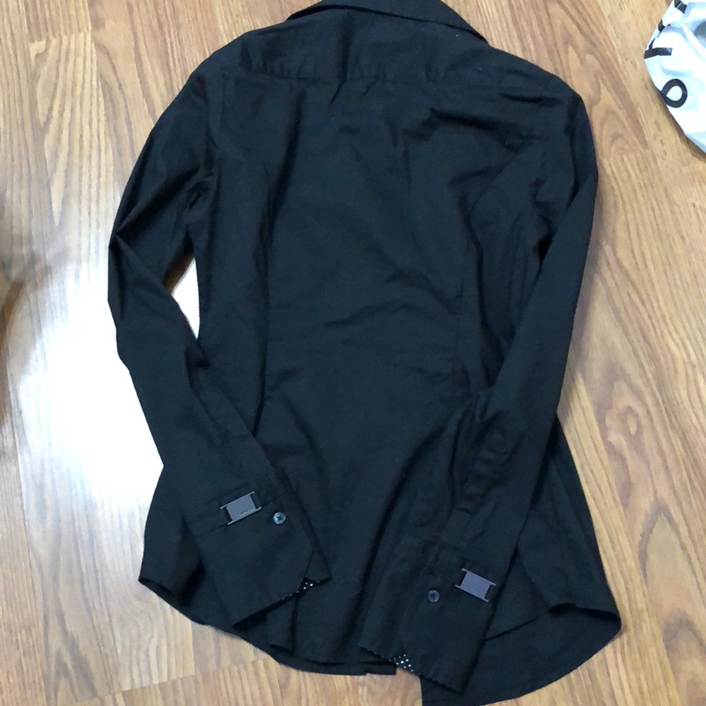 Express V Neck Button Down Xs - image 3